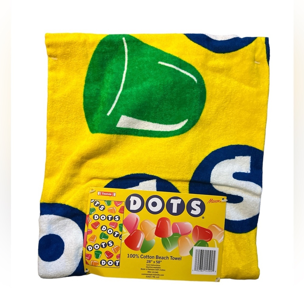 COPY - Tootsie Roll Towel POPS Charms Blow Pop Lollipop Dots candy Beach Towel … - Picture 11 of 11